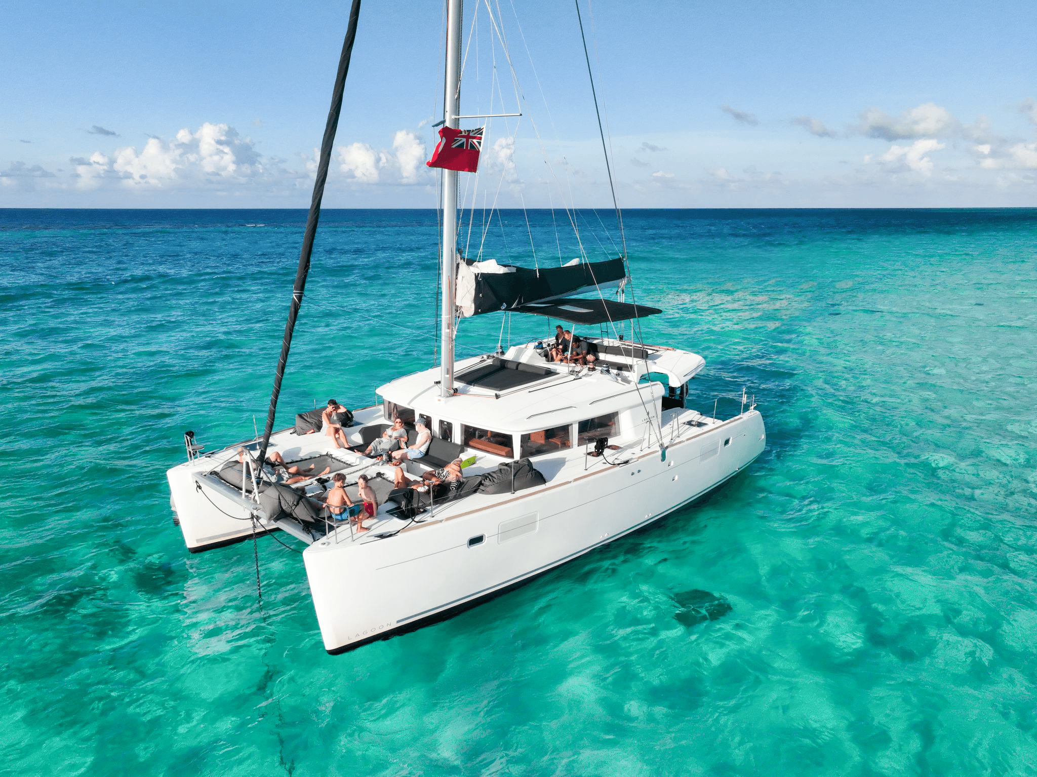 Private boat charter on the turquoise water of Grand Cayman